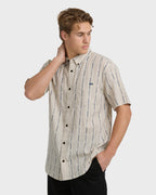 All Day Jacquard Short Sleeve Shirt - Stone
