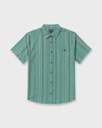 All Day Stripe Short Sleeve Shirt - Sage Green