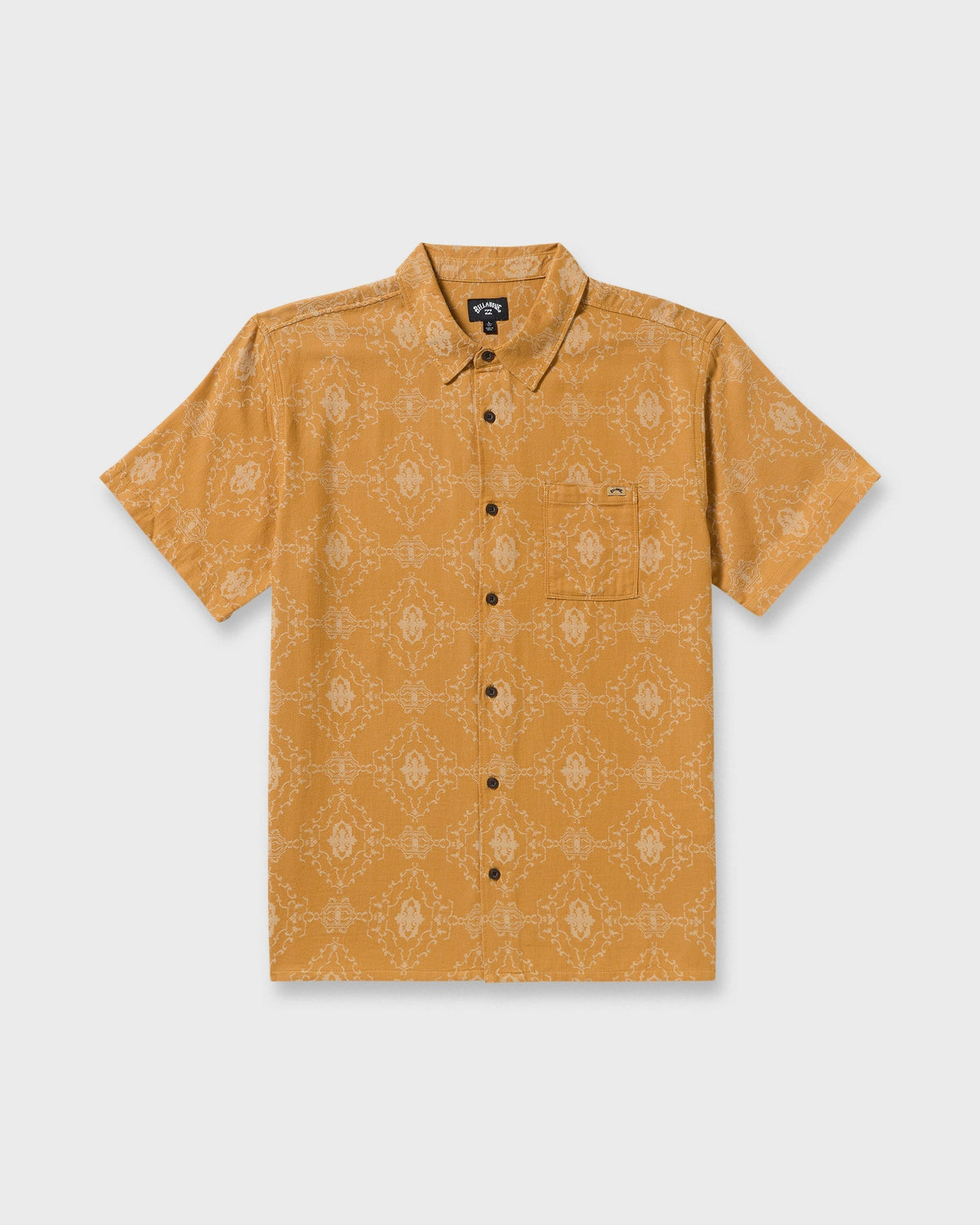Sundays Jacquard Short Sleeve Woven Shirt - Golden Haze
