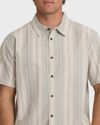 Sundays Jacquard Short Sleeve Woven Shirt - Oatmeal
