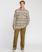 Offshore Jacquard Long Sleeve Flannel Shirt - Sand