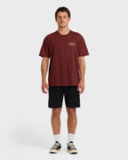Walled Regular Short Sleeve T-Shirt - Plum