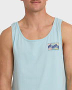 Crayon Wave Premium Tank - Dusty Blue