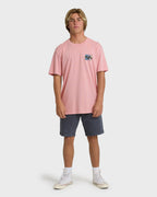 Crayon Wave Premium Short Sleeve T-Shirt - Vintage Pink