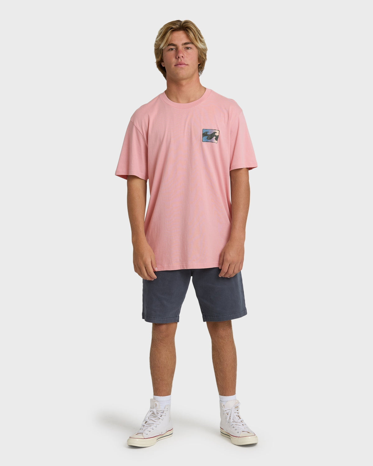 Crayon Wave Premium Short Sleeve T-Shirt - Vintage Pink