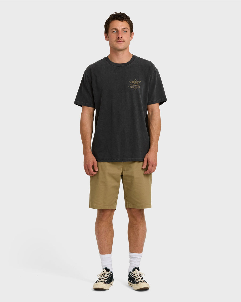 Wingspan Garage Regular Short Sleeve T-Shirt - Washed Black