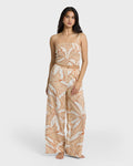 Tropic Breeze Elastic Waist Pants - Stone