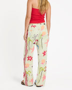 Lottie Hall Woven Elastic Waist Pants - Sunny Lime