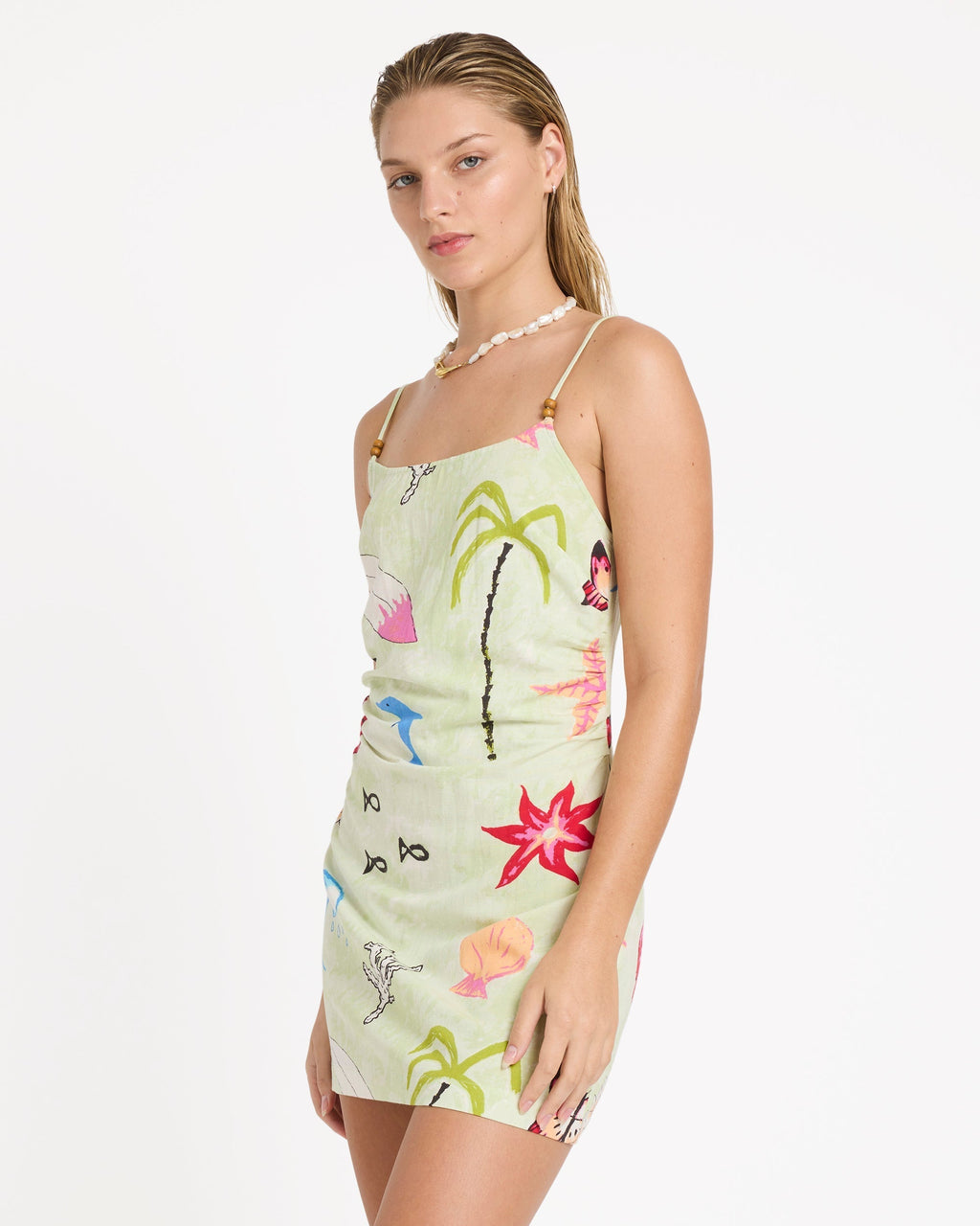 Lottie Hall Woven Dress - Sunny Lime