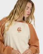 Blissed Out Crewneck Sweatshirt - Caramel Cafe