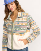 A/Div Rock Jetty Mock Neck Zip Sherpa Fleece - Whitecap