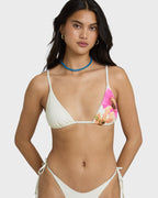 Sunny Shore Tall Slide Triangle Bikini Top - Salt Crystal