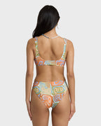 Le Surf Reversible Ava Tank Swim Tank Bikini Top - Orange Multi