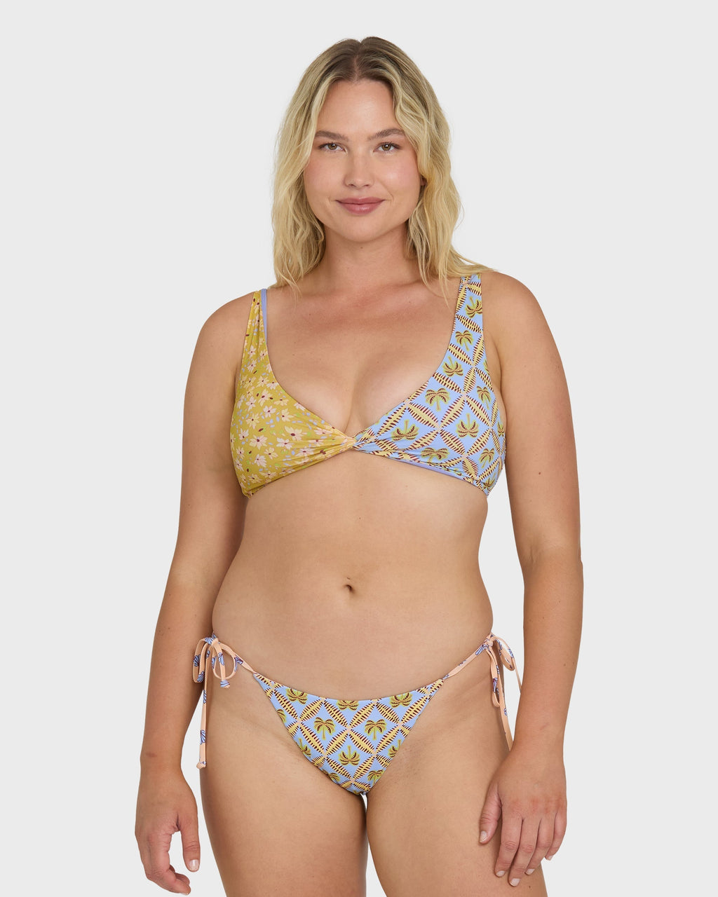 Soul Stoke Twist Tank Swim Tank Bikini Top - Twilight Blue