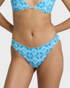 Le Surf Reversible Lowrider Full Bikini Bottom - Orange Multi