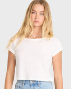 Daily Tee Solid Short Sleeve Knit T-Shirt - Salt Crystal