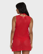 Rising Tides Cover-Up Dress - Fiesta Red