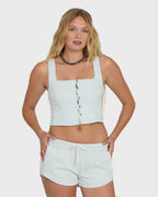 June Saltwashed Tank Top - Clearwater