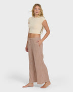 Wanderer Bitty Check Pants - Sugar Almond