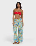 Palm Grove Elastic Waist Pants - Dream Blue