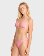 Summer High Remi Triangle Bikini Top - Pink Sand