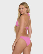Summer High Triangle Bikini Top - Party Pink