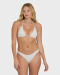 Summer High Triangle Bikini Top - Salt Crystal