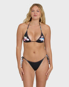 Party Wave Multi Triangle Bikini Top - Black Pebble