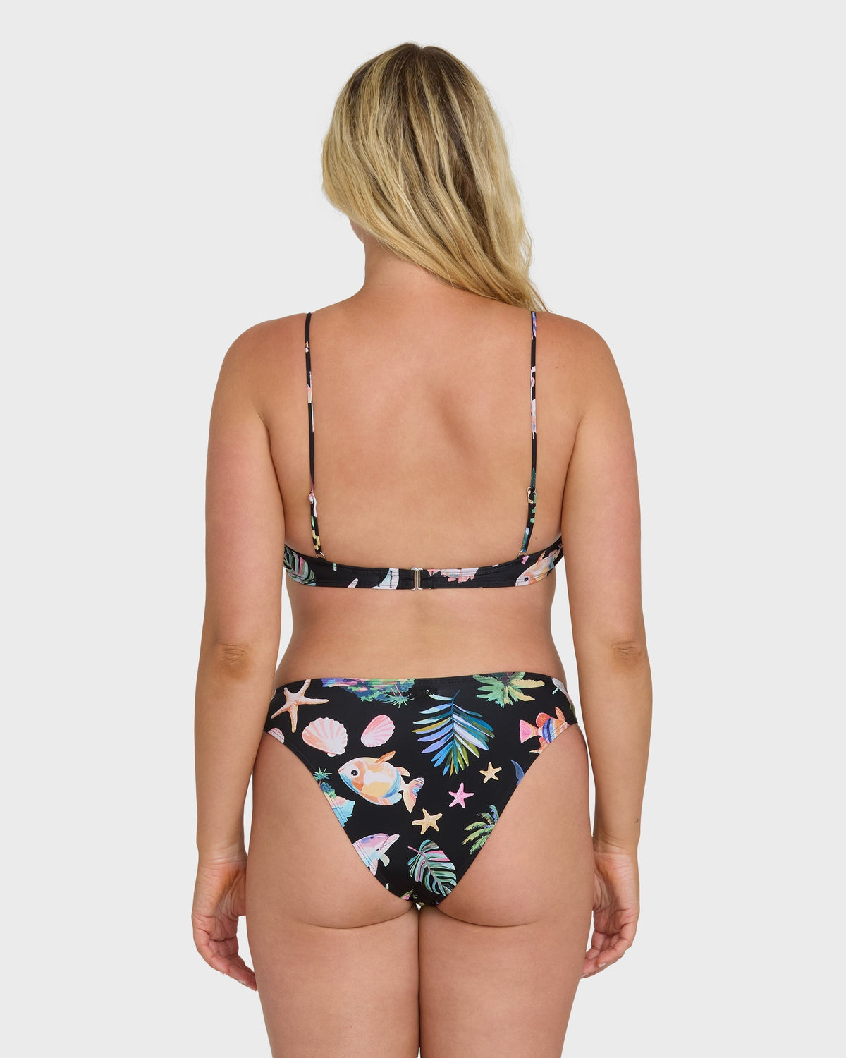 Party Wave Hike Bikini Bottoms - Black Pebble