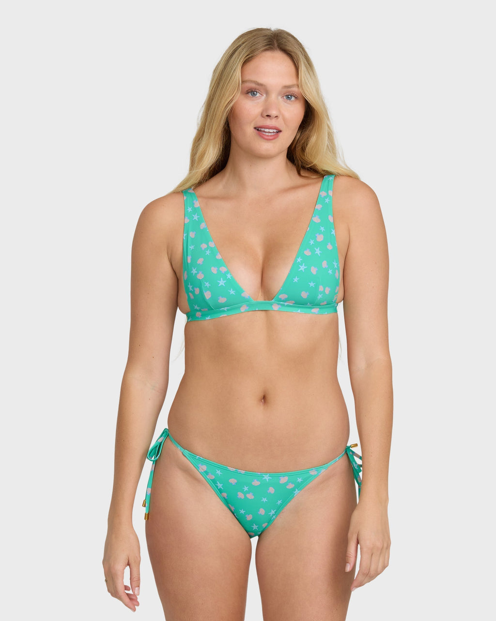 Ship Wrecked Tie-Side Tropic Bikini Bottoms - Green Tropics
