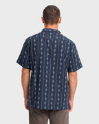 Sundays Jacquard Short Sleeve Woven Shirt - Real Teal