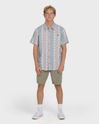 Sundays Short Sleeve Woven Shirt - Blue Fog