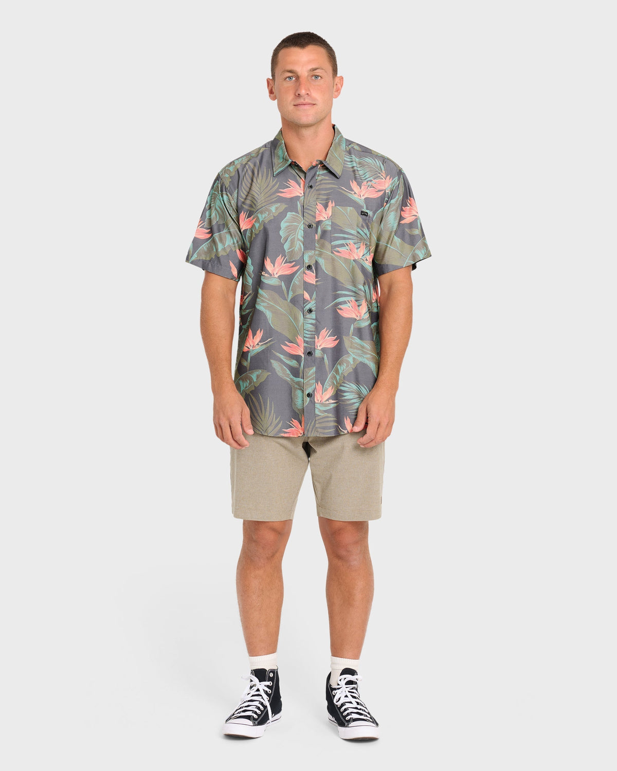 Sundays Lounge Short Sleeve Woven Shirt - Phantom