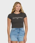 Off We Go Short Sleeve Knit T-Shirt - Off Black