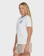 Sun Echoes Short Sleeve Cotton Graphic T-Shirt - Salt Crystal