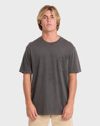 Essential Wave Washed Premium Short Sleeve Pocket Tee - Raven