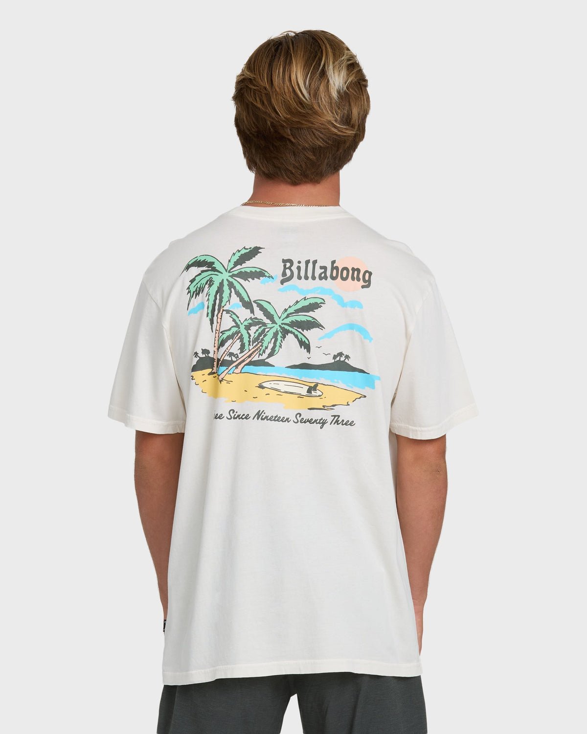 Loner Wave Washed Premium Short Sleeve Knit T-Shirt - Off White
