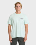 Heritage Arch Wave Washed Premium Short Sleeve Knit T-Shirt - Sea Glass