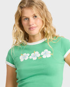 Love And Sun Short Sleeve Knit T-Shirt - Field Green