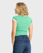 Love And Sun Short Sleeve Knit T-Shirt - Field Green