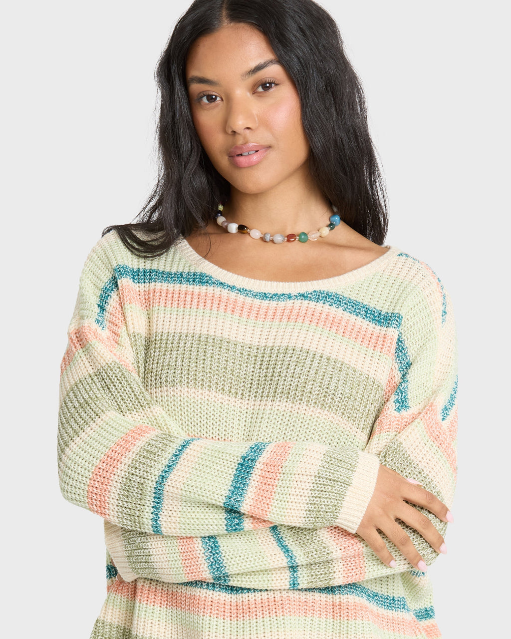 Lit Light Crewneck Sweater - Smoke Green