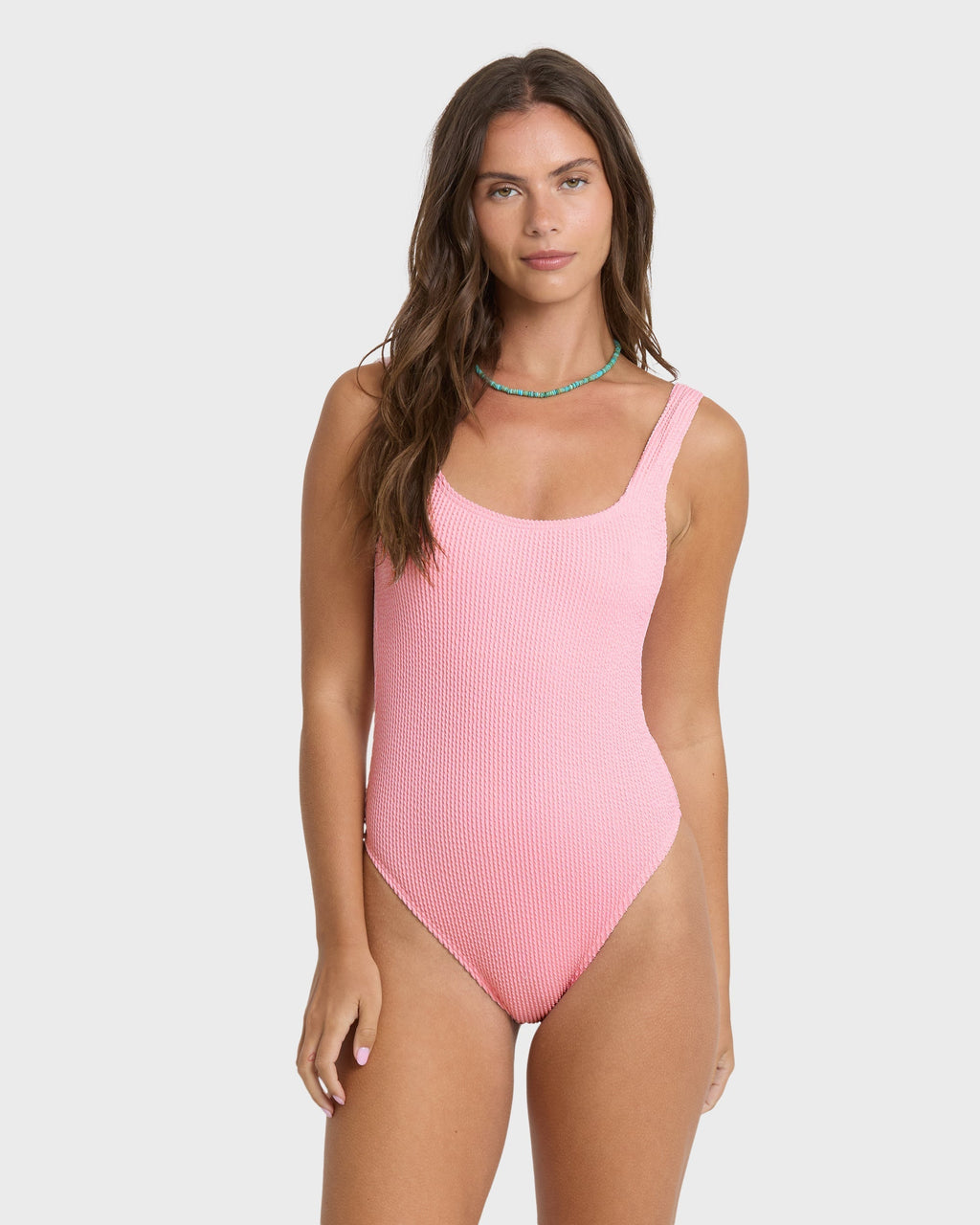 Summer Hi Tanker One Piece Swimsuit - Pink Sand