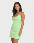 Sun Lit Mini Dress - Green Glow